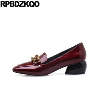 korean wine red patent leather genuine luxury brand shoes women runway square toe chunky size 4 34 thick pumps 2019 medium heels
korean wine red patent leather genuine luxury brand shoes women runway square toe chunky size 4 34 thick pumps 2019 medium heels
