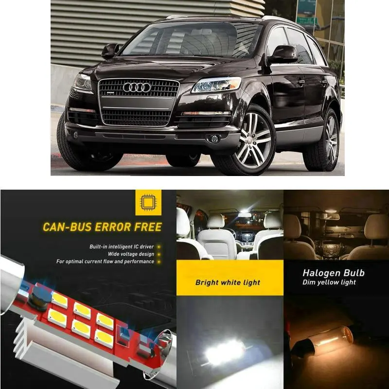 LED Interior Car Lights For Audi Q7 4LB Interior rear trunk glove box make-up mirror lighting error free
LED Interior Car Lights For Audi Q7 4LB Interior rear trunk glove box make-up mirror lighting error free