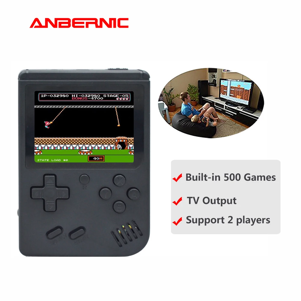 ANBERNIC Video Games Console BittBoy-Version Retro Game Handheld Games Player Mini TV 8 Bit 500 games portatil consola gift 
ANBERNIC Video Games Console BittBoy-Version Retro Game Handheld Games Player Mini TV 8 Bit 500 games portatil consola gift