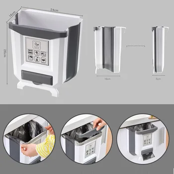 New Hanging Kitchen Trash Can Collapsible Mini Hanging Garbage Can for Cabinet Foldable Waste Bin for Car Bedroom Bathroom
New Hanging Kitchen Trash Can Collapsible Mini Hanging Garbage Can for Cabinet Foldable Waste Bin for Car Bedroom Bathroom