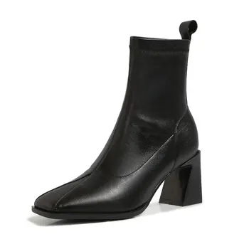 Fashion slip-on ladies dress Party Ankle Boots Shoes Woman 2020 Newest Genuine Leather Mixed Colors Thick Heels Winter Boots
Fashion slip-on ladies dress Party Ankle Boots Shoes Woman 2020 Newest Genuine Leather Mixed Colors Thick Heels Winter Boots