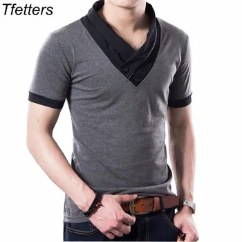 TFETTERS 2017 Fashion Summer Men's T-shirt Slim Fit V-neck Short Sleeve Cotton Gray T Shirt for Man Plus Size Tops
TFETTERS 2017 Fashion Summer Men's T-shirt Slim Fit V-neck Short Sleeve Cotton Gray T Shirt for Man Plus Size Tops