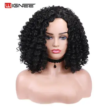 Wignee Short Hair Ombre Brown Kinky Curly Synthetic Wigs for Black Women Natural Afro Fake African Hairstyle Fiber Daily Wig
Wignee Short Hair Ombre Brown Kinky Curly Synthetic Wigs for Black Women Natural Afro Fake African Hairstyle Fiber Daily Wig
