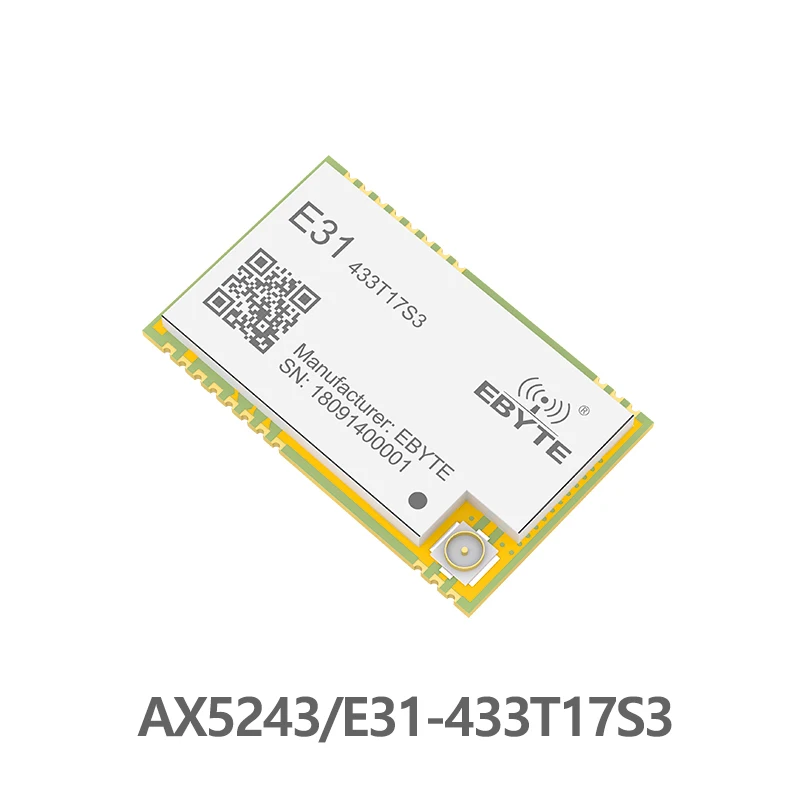 E31-433T17S3 AX5243 433MHz rf module ISM 17dBm UART FEC 2.0km Wireless Transceiver Transmitter Receiver module 
E31-433T17S3 AX5243 433MHz rf module ISM 17dBm UART FEC 2.0km Wireless Transceiver Transmitter Receiver module