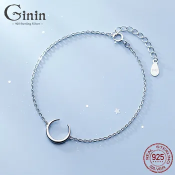 GININ 100% Real 925 Sterling Silver Simple Crescent Charm Bracelet For Women Girl Party Weddling Engagement Hand Gift Jewelry
GININ 100% Real 925 Sterling Silver Simple Crescent Charm Bracelet For Women Girl Party Weddling Engagement Hand Gift Jewelry