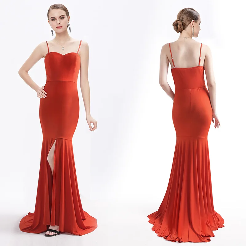 Brush Train Mermaid Slim Sexy Evening Dress 2020 Sweetheart Spaghetti Straps Sleeeveless Split Front Dress Backless Dress
Brush Train Mermaid Slim Sexy Evening Dress 2020 Sweetheart Spaghetti Straps Sleeeveless Split Front Dress Backless Dress