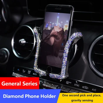 New Universal Auto Car Phone Holder With Bing Crystal Rhinestone Car Air Vent Mount Clip Cell Phone Holder
New Universal Auto Car Phone Holder With Bing Crystal Rhinestone Car Air Vent Mount Clip Cell Phone Holder
