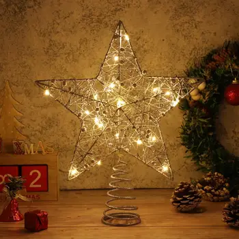 25 X 30cm Christmas Tree Topper Star Shape Glitter Powder Treetop Light Lamp Christmas Decoration Lights Party Supplies
25 X 30cm Christmas Tree Topper Star Shape Glitter Powder Treetop Light Lamp Christmas Decoration Lights Party Supplies