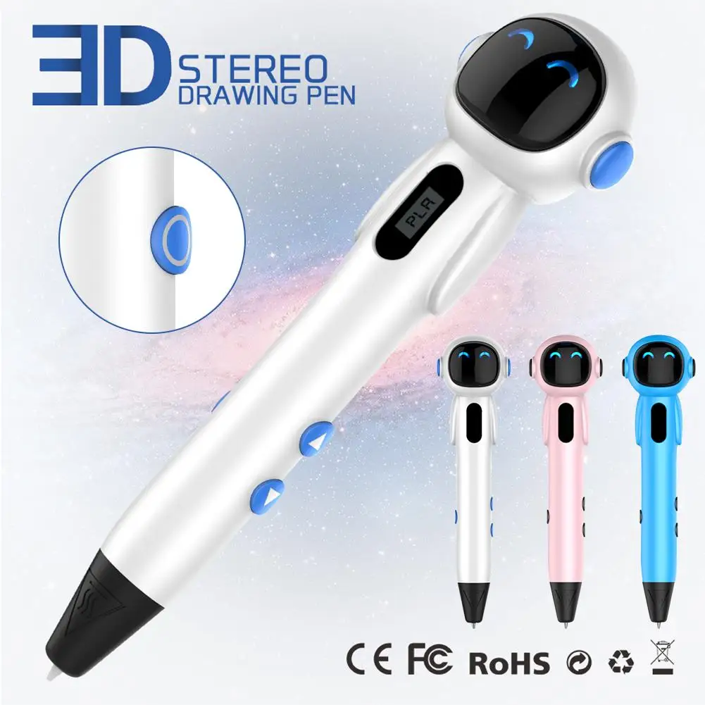 3D Pen Upgraded Robot 3D Printing Drawing Pen PLA Filament Refills LED Indicator Temperature Speed Control Safe for Kids Gifts A
3D Pen Upgraded Robot 3D Printing Drawing Pen PLA Filament Refills LED Indicator Temperature Speed Control Safe for Kids Gifts A