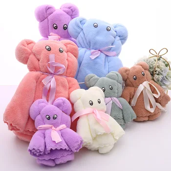Bear Covers Coral Velvet Towel Bath Towel Present Towel Water-Absorbing Soft Thick Organza Bag Set Two-Piece Set
Bear Covers Coral Velvet Towel Bath Towel Present Towel Water-Absorbing Soft Thick Organza Bag Set Two-Piece Set