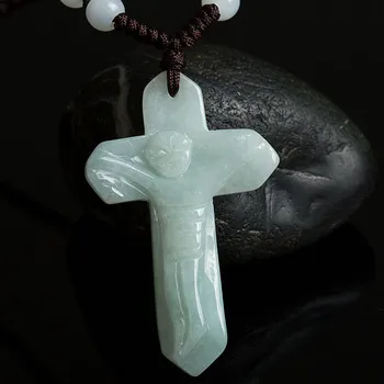 Natural Jade Emerald Jesus Cross Luck Bead Pendant Charm Jewellery Fashion Accessories Hand-Carved Man Woman Amulet Gifts
Natural Jade Emerald Jesus Cross Luck Bead Pendant Charm Jewellery Fashion Accessories Hand-Carved Man Woman Amulet Gifts