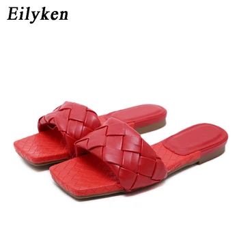Eilyken 2020 New Square Toe Non-Slip Bottom Soft Slippers Fashion Weave Leather Sandals Women Summer Outdoor Beach Flats Shoes 
Eilyken 2020 New Square Toe Non-Slip Bottom Soft Slippers Fashion Weave Leather Sandals Women Summer Outdoor Beach Flats Shoes