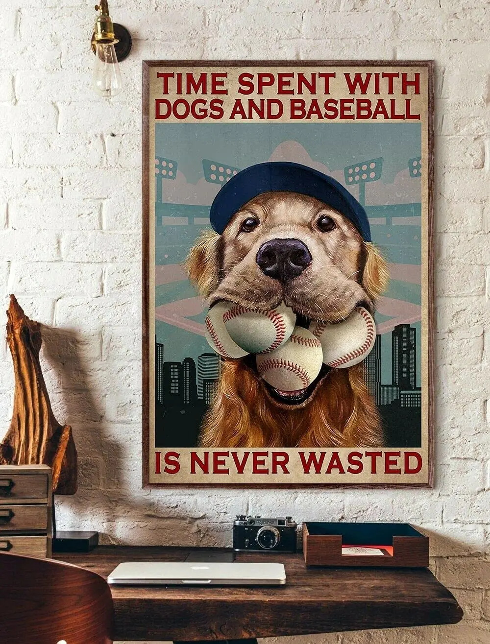 Vintage Metal Decortaive Poster Sign For Wall Decor Time Spent With Dogs And Baseball Is Never Wasted Vintage Retro Funny Tin
Vintage Metal Decortaive Poster Sign For Wall Decor Time Spent With Dogs And Baseball Is Never Wasted Vintage Retro Funny Tin