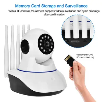 360 degree WIFI 1080 P Beveiliging IP Pan Tilt Camera Draadloze IR Babyfoon met 5 Antennes 110 V-240 V baby camera Built-in Mic
360 degree WIFI 1080 P Beveiliging IP Pan Tilt Camera Draadloze IR Babyfoon met 5 Antennes 110 V-240 V baby camera Built-in Mic