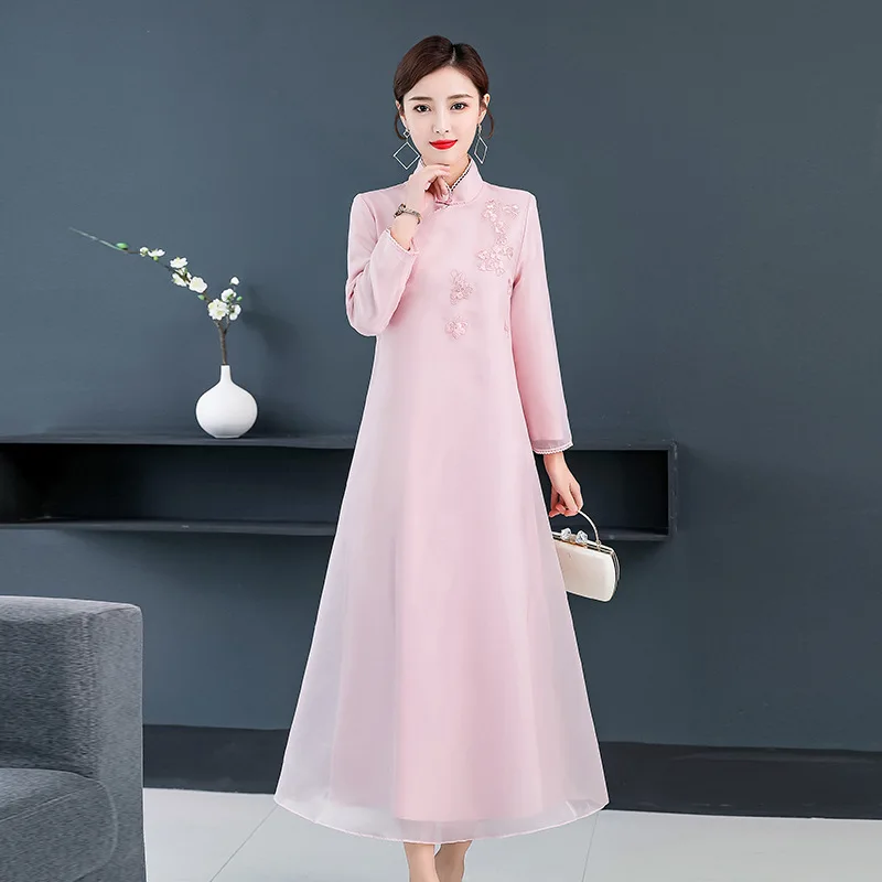 Western Style Improved Cheongsam Dress 2020 Spring And Summer New Style Retro National Wind WOMEN'S Dress Chinese Style Zen Tea
Western Style Improved Cheongsam Dress 2020 Spring And Summer New Style Retro National Wind WOMEN'S Dress Chinese Style Zen Tea