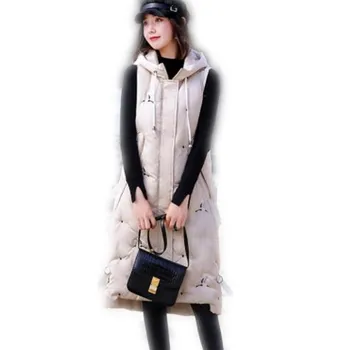 Winter Women Vest Plus Size 5xl 2019 Fashion Female Medium-Long Waistcoat Cotton Padded Coat Thick Hooded Embroider Coat H113
Winter Women Vest Plus Size 5xl 2019 Fashion Female Medium-Long Waistcoat Cotton Padded Coat Thick Hooded Embroider Coat H113