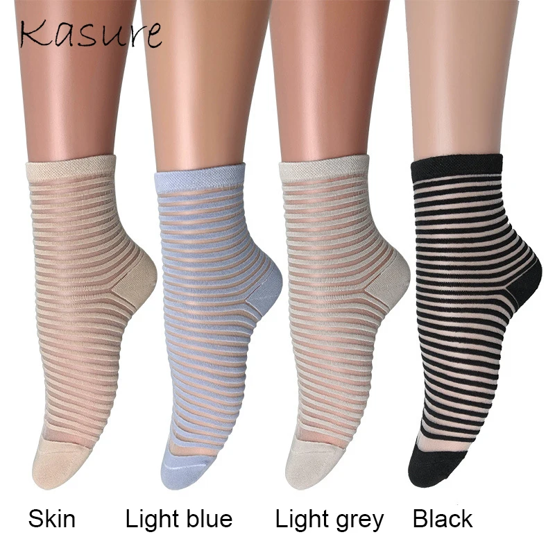 KASURE Woman Stripe Pattern Tulle Short Socks Spring Summer Cool Haarjuku Style Mesh Ankle Thin Sock For Ladies
KASURE Woman Stripe Pattern Tulle Short Socks Spring Summer Cool Haarjuku Style Mesh Ankle Thin Sock For Ladies