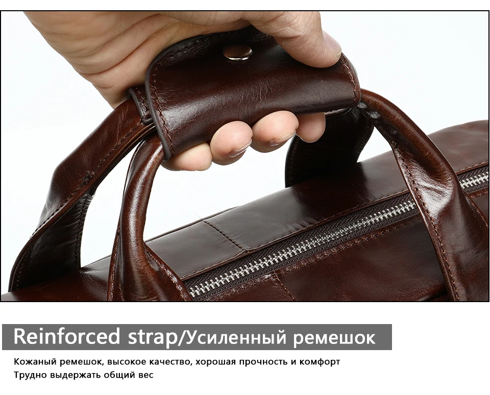 Fashion Bag Men's Briefcase/Genuine Leather Laptop Bag Leather Office