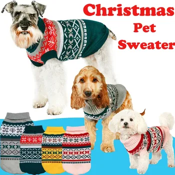 Christmas Print Pet Dog Clothes Cute Dog Winter Warm Puppy Clothing Sweater Small Puppy Shirt Soft Pet Coats Christmas Elk 
Christmas Print Pet Dog Clothes Cute Dog Winter Warm Puppy Clothing Sweater Small Puppy Shirt Soft Pet Coats Christmas Elk