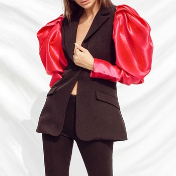 Women Blazer and Jackets Puff Sleeve Blazer Coat Streetwear Korean Long Red Blazers Ladies Office Jacket Women Spring 2020 
Women Blazer and Jackets Puff Sleeve Blazer Coat Streetwear Korean Long Red Blazers Ladies Office Jacket Women Spring 2020