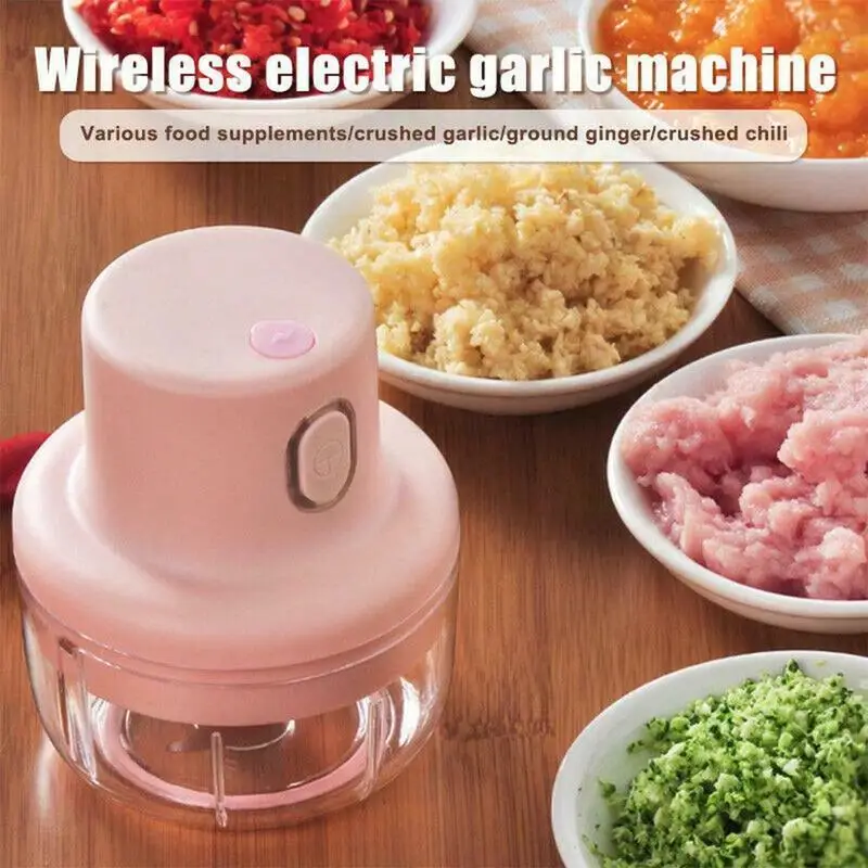 Pink mini Wireless Electric Garlic Puree Food Chopper for Garlic meat Rechargeable Onion Multi-function kitchen Tool
Pink mini Wireless Electric Garlic Puree Food Chopper for Garlic meat Rechargeable Onion Multi-function kitchen Tool