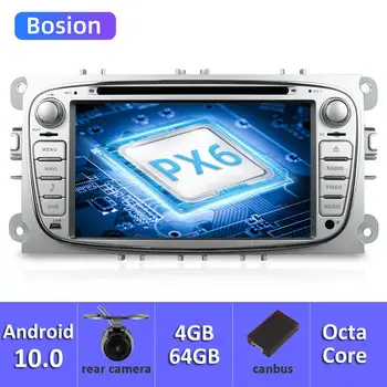Bosion 2 din Android 10 Car DVD Multimedia Player for Ford/Focus Mondeo S-MAX C-MAX Galaxy 4G 64G radio 2din GPS Navi stereo pc