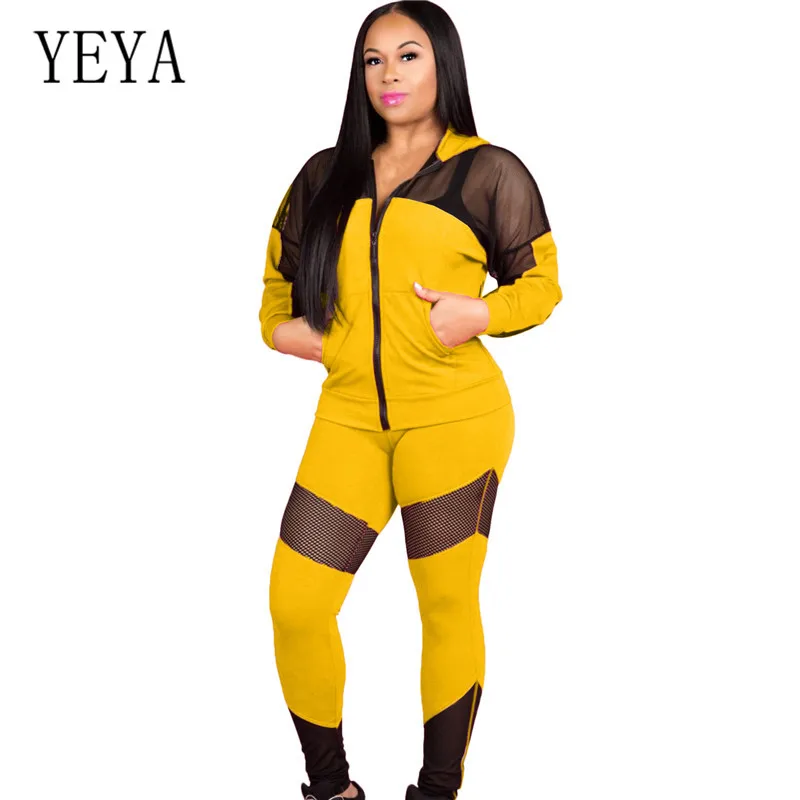 YEYA Women Casual Mesh Stitching Movement Hooded Jumpsuits Two Pieces Sets Long Sleeve Zipper Bodycon Sporting Playsuits Rompers
YEYA Women Casual Mesh Stitching Movement Hooded Jumpsuits Two Pieces Sets Long Sleeve Zipper Bodycon Sporting Playsuits Rompers