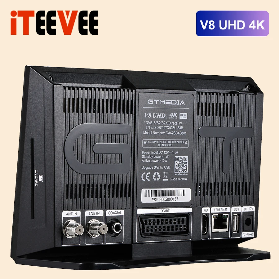 Gtmedia V8 UHD DVB S2 цифра спутниковый телевизионный ресивер T2 MI S/S2/S2X + T/T2/ISDB T/Кабель с ПВХ