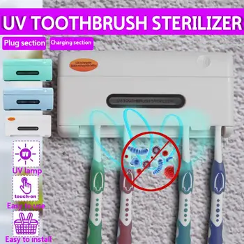 Wall-Mounted Antibacteria Ultraviolet Toothbrush Sterilizer Toothbrush Holder Cleaner Rack USB Charging For Adult Children
Wall-Mounted Antibacteria Ultraviolet Toothbrush Sterilizer Toothbrush Holder Cleaner Rack USB Charging For Adult Children
