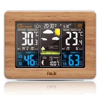 Wireless Weather Station Color Forecast With Alert Temperature Humidity Barometer Alarm Moon Phase Colorful Weather Forecast
Wireless Weather Station Color Forecast With Alert Temperature Humidity Barometer Alarm Moon Phase Colorful Weather Forecast