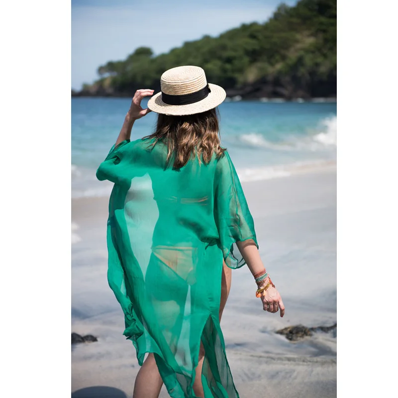 New Summer Solid Long Sleeve Bikini Cover Ups Ladies Beach Long Maix Kafan Swim Wear Beachwear Holiday Sundress
New Summer Solid Long Sleeve Bikini Cover Ups Ladies Beach Long Maix Kafan Swim Wear Beachwear Holiday Sundress