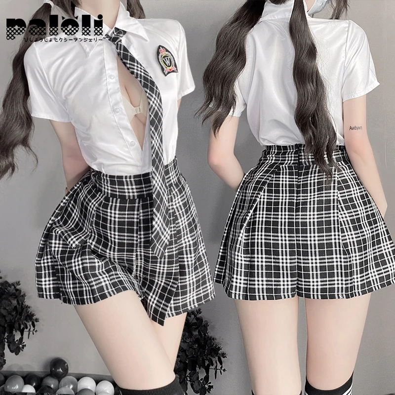 Paloli Japanese Student Girls School Uniform Black White Lingerie JK Suit Pleated Skirt Women Night Roleplay Temptation Outfits
Paloli Japanese Student Girls School Uniform Black White Lingerie JK Suit Pleated Skirt Women Night Roleplay Temptation Outfits