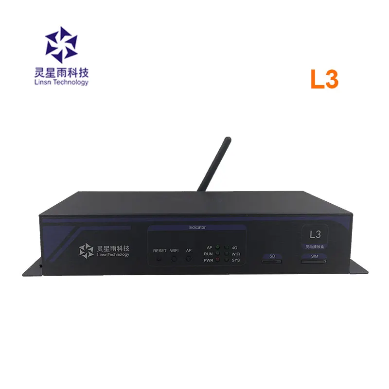 L3 LINSN async player with USB WIFI moduel led video controller optional 4G moduel connection for advertising led screen
L3 LINSN async player with USB WIFI moduel led video controller optional 4G moduel connection for advertising led screen