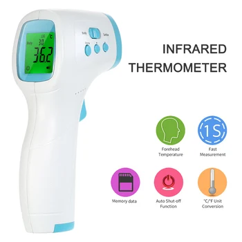 Infrared Ear Forehead Thermometer Digital IR Thermometer Non-contact Body Temperature Measurement Meter Device with Fever Alarm
Infrared Ear Forehead Thermometer Digital IR Thermometer Non-contact Body Temperature Measurement Meter Device with Fever Alarm