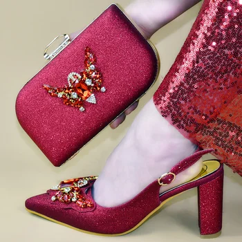 Newest Red shoes and bag matching set italy 2019 designs for african shoes and bags wedding party free shipping 
Newest Red shoes and bag matching set italy 2019 designs for african shoes and bags wedding party free shipping