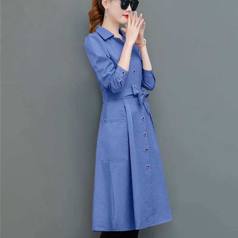 Female Trench Coat 2020 Spring And Autumn New Single-breasted Loose Casual Coat Long Slim fit Cardigan Solid Color Clothes A058
Female Trench Coat 2020 Spring And Autumn New Single-breasted Loose Casual Coat Long Slim fit Cardigan Solid Color Clothes A058