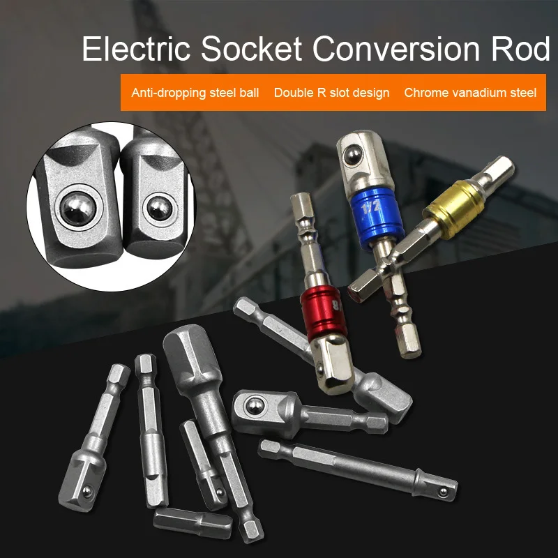 Hex Shank To Square Head Socket Extension 1/4" 3/8" 1/2" Hex Wrench Bit Adapter Power Extension Bit Kit For Nut Driver
Hex Shank To Square Head Socket Extension 1/4" 3/8" 1/2" Hex Wrench Bit Adapter Power Extension Bit Kit For Nut Driver