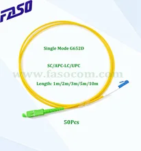 FASO 50Pcs Fiber Optic Patch Cord SC to LC Single Mode Sx Core Optical Fiber Jumper
FASO 50Pcs Fiber Optic Patch Cord SC to LC Single Mode Sx Core Optical Fiber Jumper