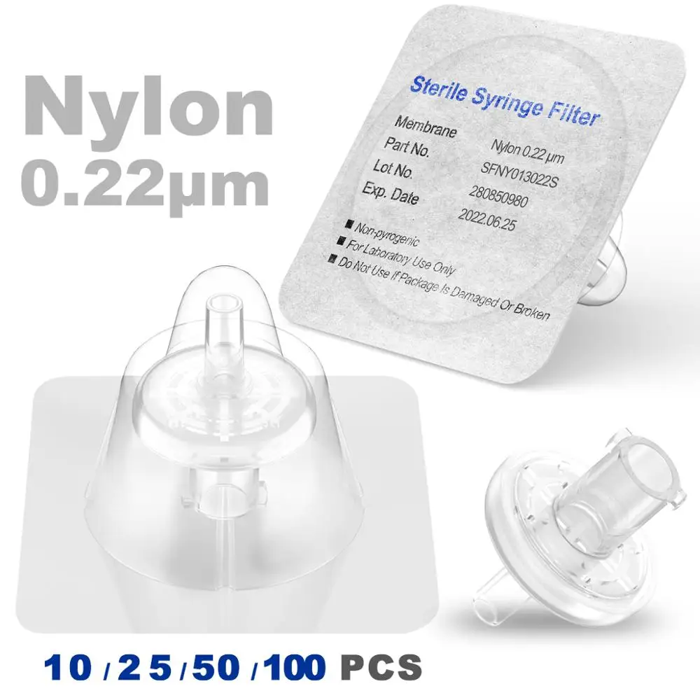 Sterile Syringe Filters,Nylon Membrane 0.22um Pore Size,13mm Diameter,10/25/50/100 Pcs Individually Packed by Ks-Tek
Sterile Syringe Filters,Nylon Membrane 0.22um Pore Size,13mm Diameter,10/25/50/100 Pcs Individually Packed by Ks-Tek