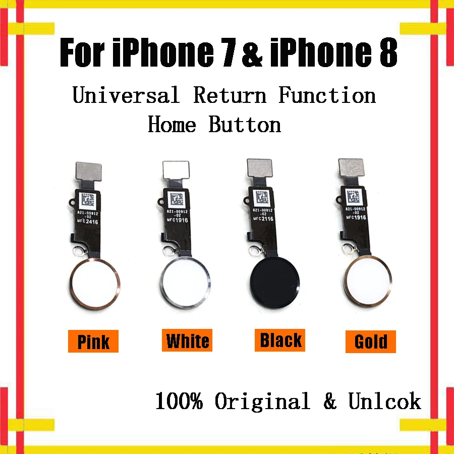 Universal Home button for iPhone 7 7 plus 8 8plus Unlocked Replacement part Without Touch ID
Universal Home button for iPhone 7 7 plus 8 8plus Unlocked Replacement part Without Touch ID
