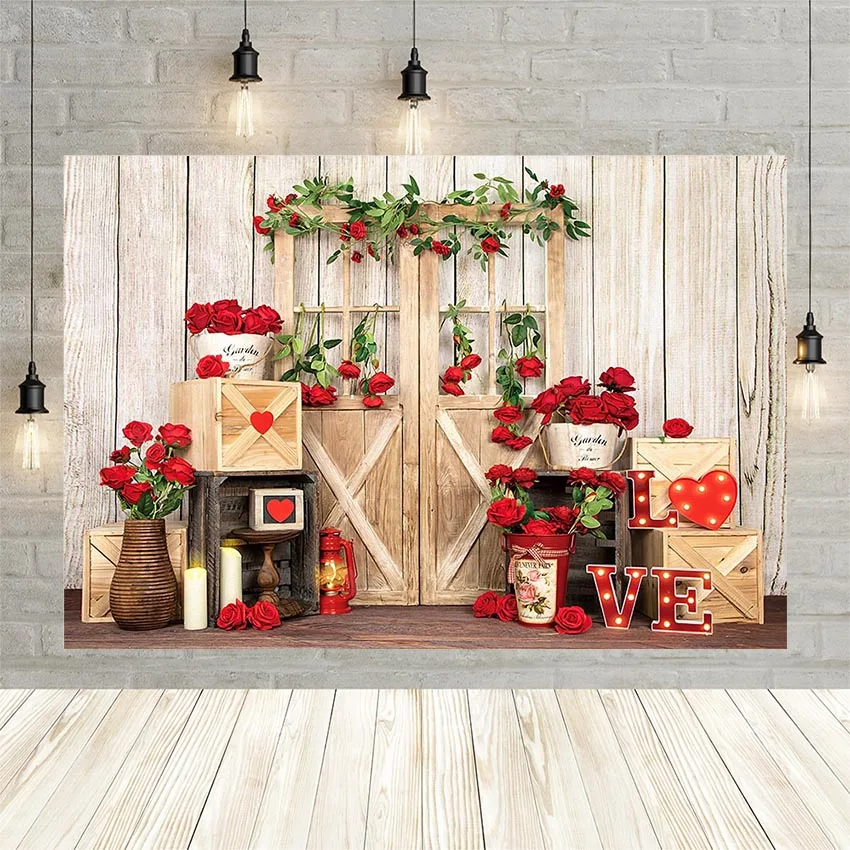 Avezano Photographic Backdrop Valentine's Day Red Rose Flower Garden Wood Door Photogrphy Background Photo Studio Photoshoot
Avezano Photographic Backdrop Valentine's Day Red Rose Flower Garden Wood Door Photogrphy Background Photo Studio Photoshoot