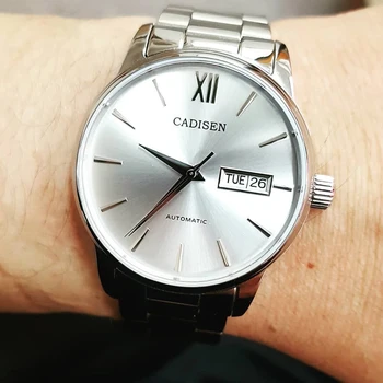 

CADISEN Design Brand Luxury Mens Watches Mechanical Automatic Watch Men Casual Business NH36 Wristwatch relogio masculino 2020