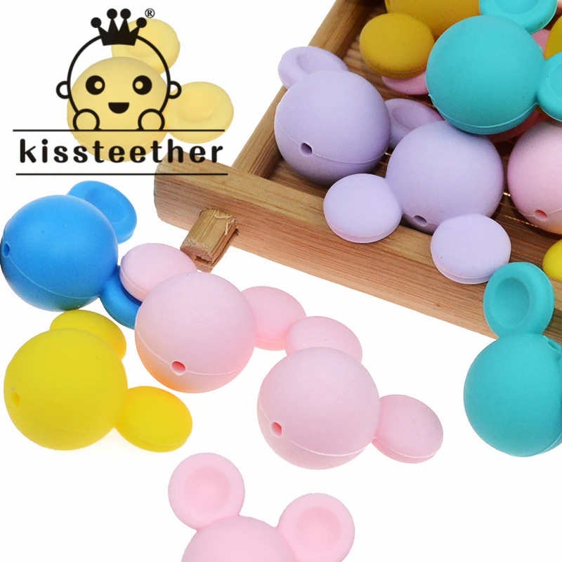 Kissteether 10Pcs/Lot Mouse Shape Silicone Biter Bead Teether Baby Pendant Silicone Pacifier Clips BPA Free Teething Toy
Kissteether 10Pcs/Lot Mouse Shape Silicone Biter Bead Teether Baby Pendant Silicone Pacifier Clips BPA Free Teething Toy