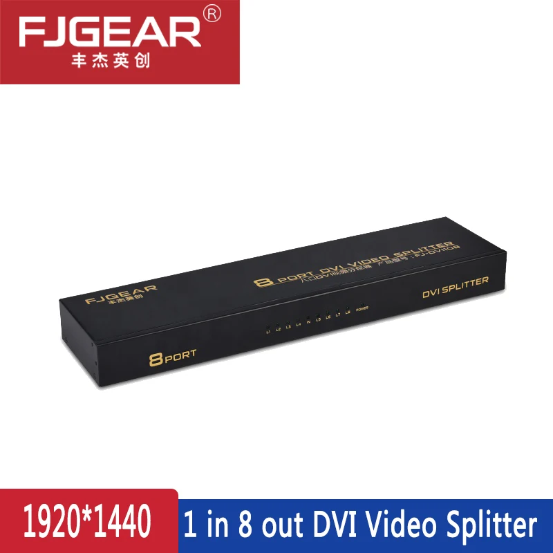 8 Port DVI Splitter 1X8 Dual Link DVI-D Up to 1920x1440 DVI Video Splitter Support 3D 1080P with Power Supply
8 Port DVI Splitter 1X8 Dual Link DVI-D Up to 1920x1440 DVI Video Splitter Support 3D 1080P with Power Supply