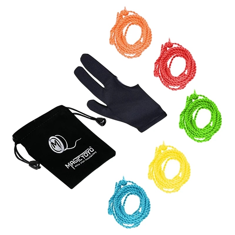

MAGICYOYO Professional 5 Pcs Yoyo Strings (Color Random), Yoyo Glove, Yoyo Bag