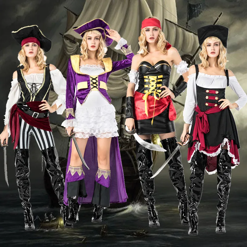 Halloween Adult Female Pirate Clothing Captain Jack Pirate Pirates Of The Caribbean Mantle Makeup Ball Clothing 
Halloween Adult Female Pirate Clothing Captain Jack Pirate Pirates Of The Caribbean Mantle Makeup Ball Clothing