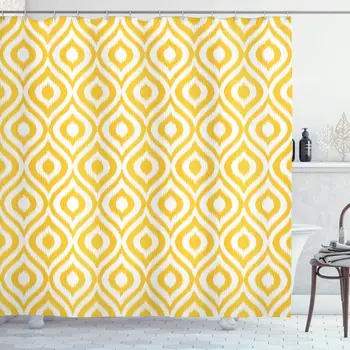 Yellow Decor Collection, Retro Background Modern Patterns and Damask Shapes Diagonal Draphic Design for Home, Polyester Fabric
Yellow Decor Collection, Retro Background Modern Patterns and Damask Shapes Diagonal Draphic Design for Home, Polyester Fabric