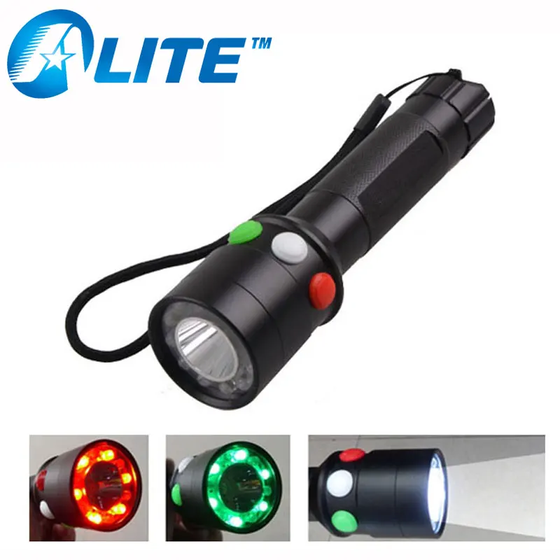 TMWT White Red Green LED Tricolor Rechargeable Railway Signal Lamp Torch Flashlight With Nylon Holster
TMWT White Red Green LED Tricolor Rechargeable Railway Signal Lamp Torch Flashlight With Nylon Holster