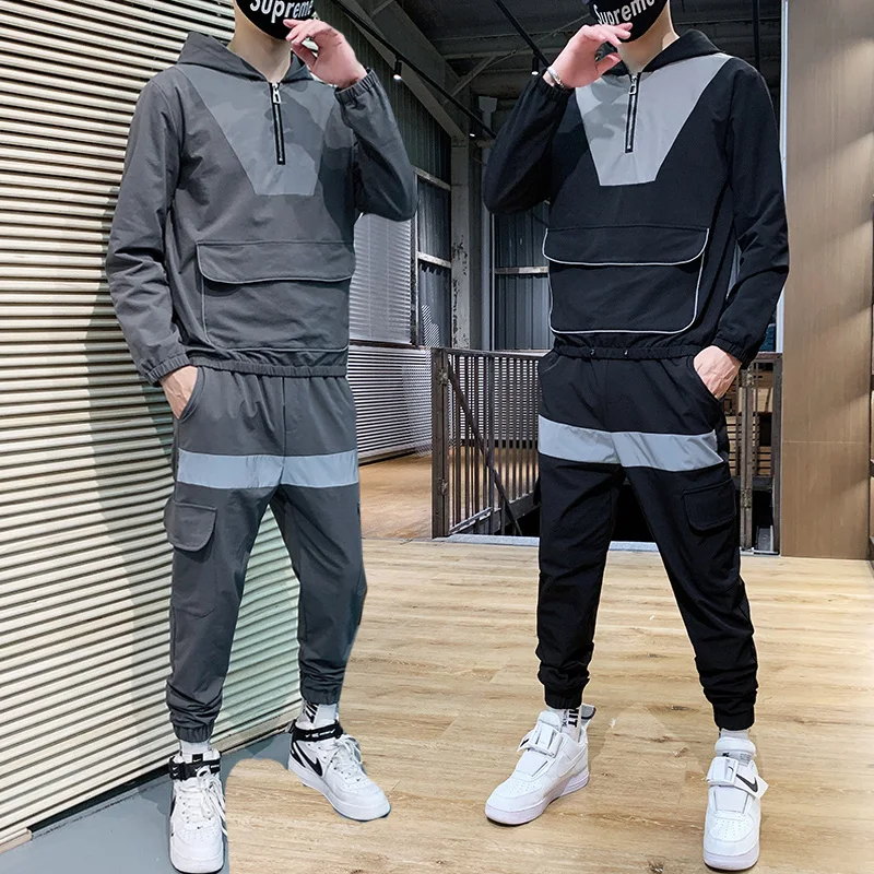 Men's Tracksuit 2020 Spring/Autumn Man Two-piece Set Sweat Suit Overalls Korean Leisure Suit Plus Size Jackets+Harem Pants
Men's Tracksuit 2020 Spring/Autumn Man Two-piece Set Sweat Suit Overalls Korean Leisure Suit Plus Size Jackets+Harem Pants