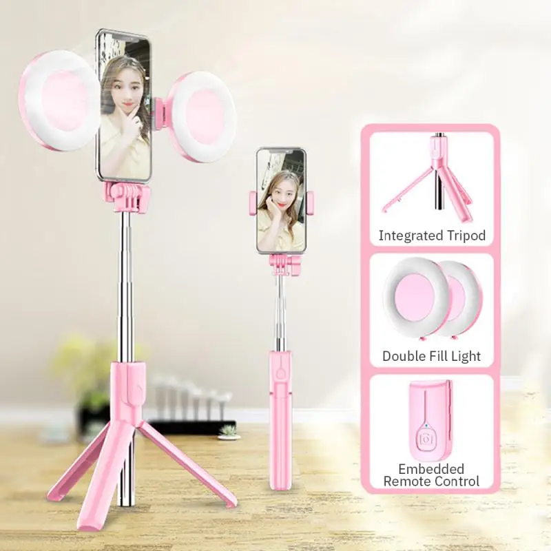 New Wireless Bluetooth Selfie Stick Tripod LED Ring Light Foldable Handheld Monopod Shutter Remote Tripod For iPhone Huawei
New Wireless Bluetooth Selfie Stick Tripod LED Ring Light Foldable Handheld Monopod Shutter Remote Tripod For iPhone Huawei